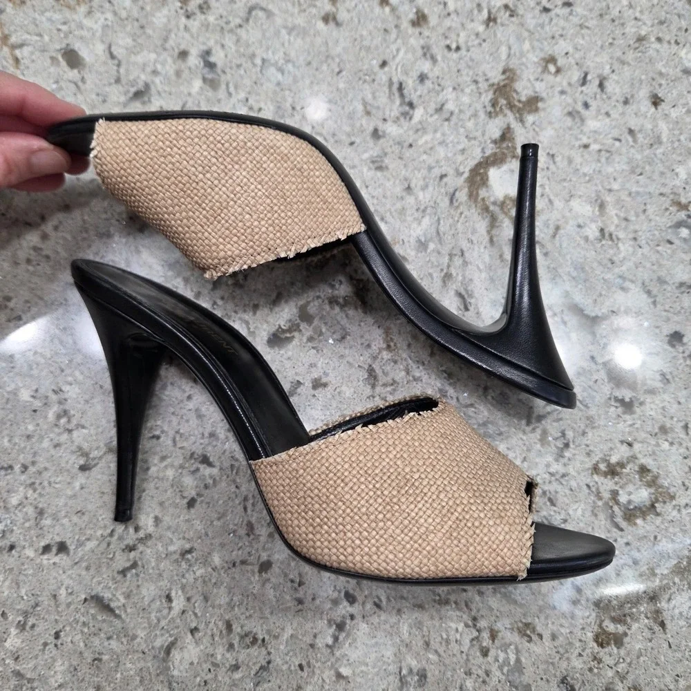 Saint Laurent Shoes Saint Laurent Black And Tan Womens Shoes 40 - Picture 8 of 10